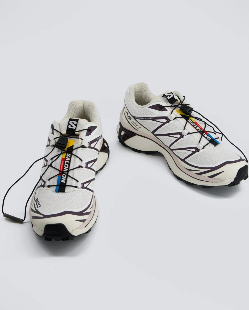 Salomon XT-6 Blanco Crema Morado Unisex - Image 3