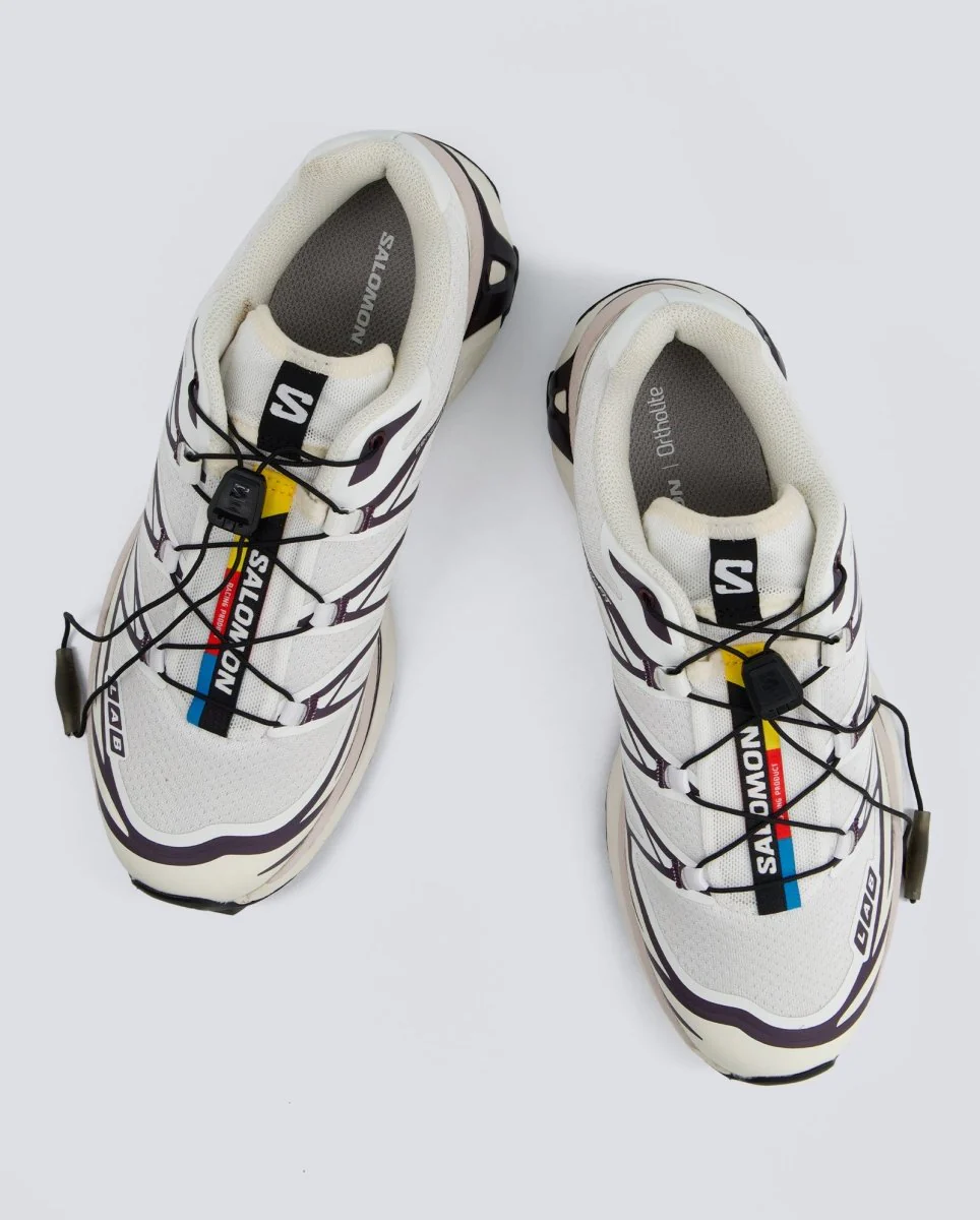 Salomon XT-6 Blanco Crema Morado Unisex - Image 5