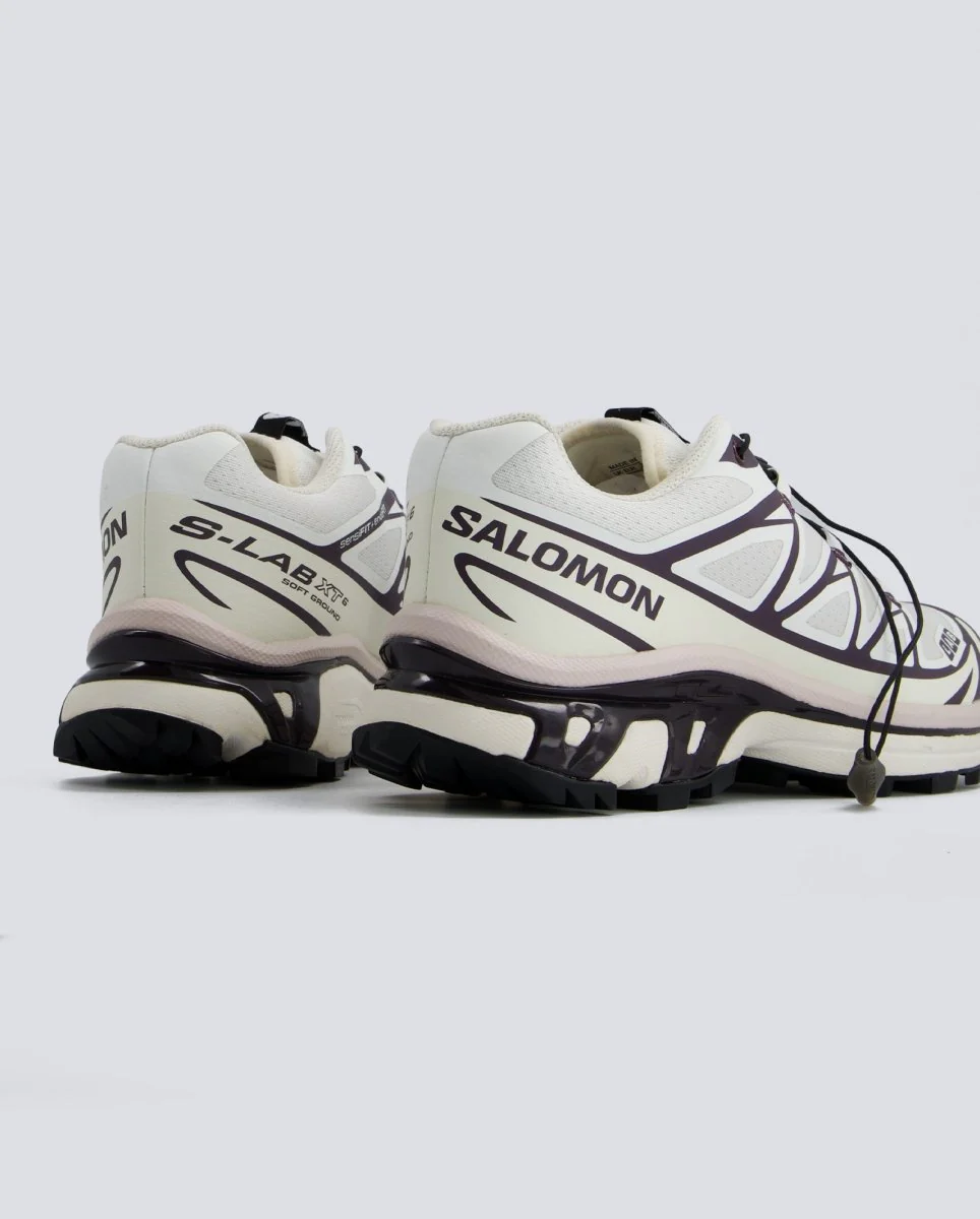 Salomon XT-6 Blanco Crema Morado Unisex - Image 6