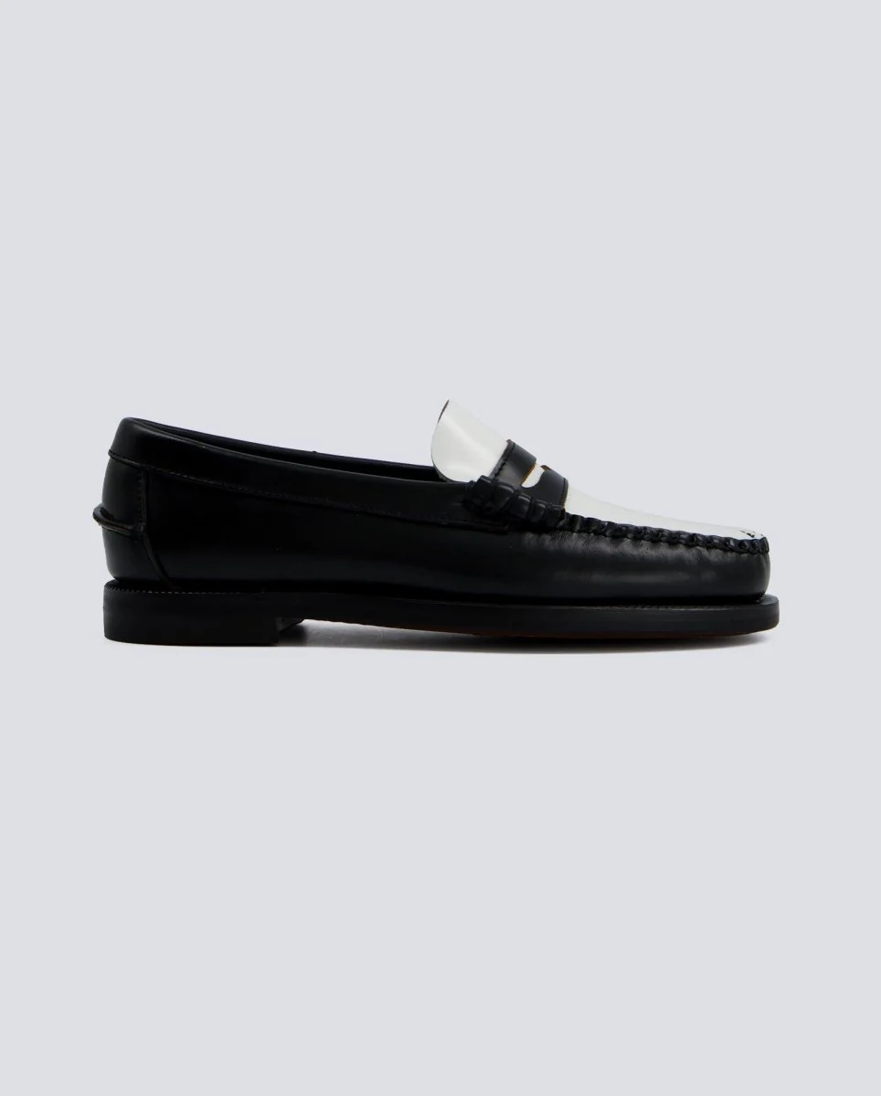 Sebago Dan Negro y Blanco Mujer