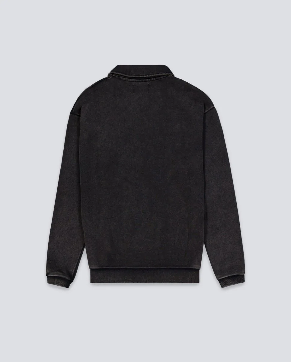 Sudadera Butter Goods 1-4 Zip Corp Negro Unisex - Image 4