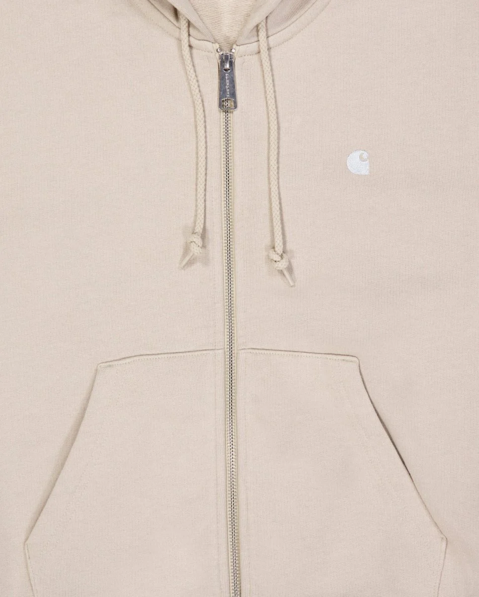 Sudadera Carhartt Wip Hooded Casey Con Cremallera Beige Mujer - Image 2