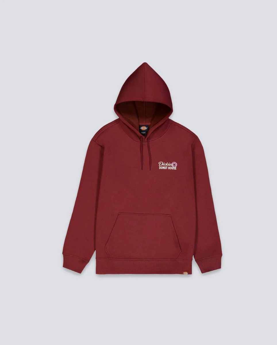 Sudadera Dickies Donut House Hoodie Andorra Granate Hombre