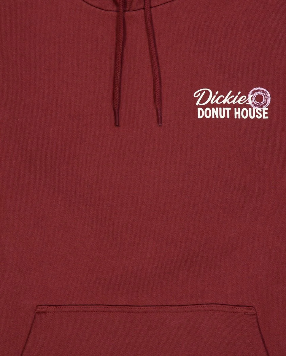 Sudadera Dickies Donut House Hoodie Andorra Granate Hombre - Image 3
