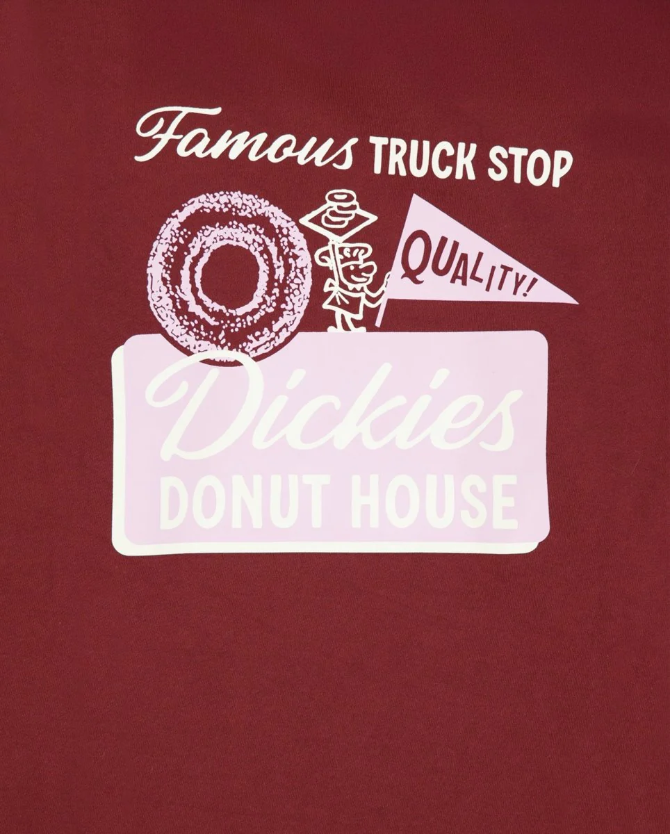 Sudadera Dickies Donut House Hoodie Andorra Granate Hombre - Image 5