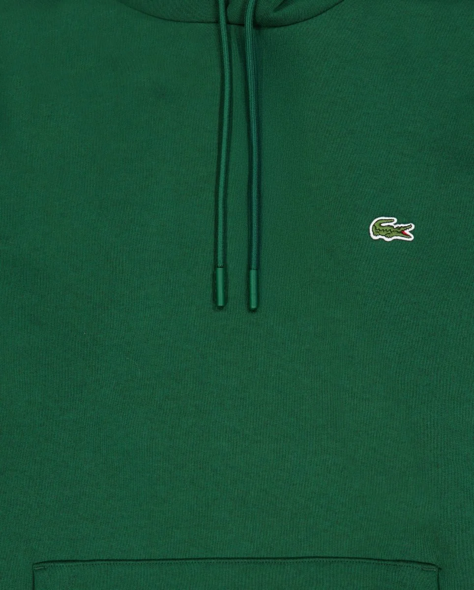 Sudadera Lacoste Con Capucha De Felpa Gruesa Verde Unisex - Image 2