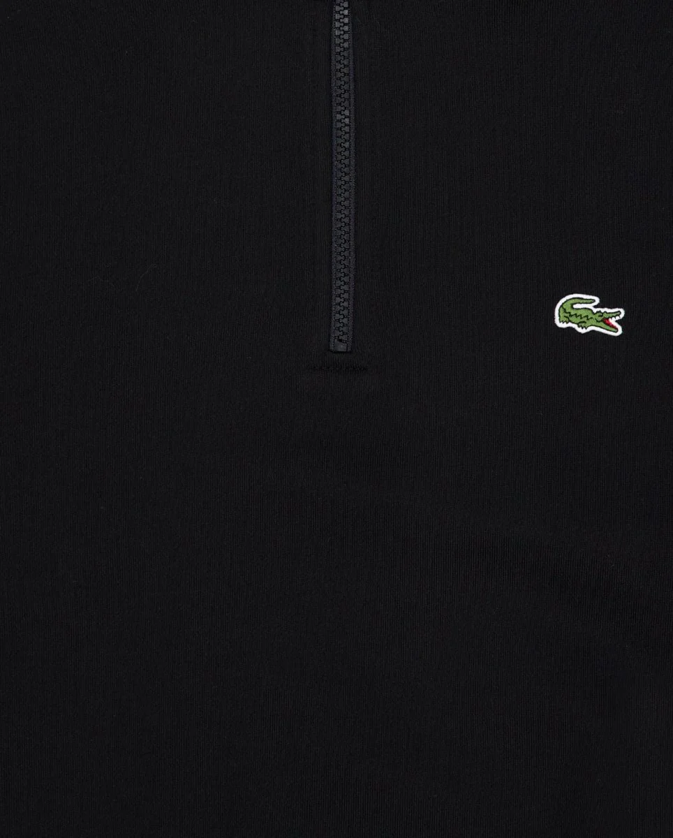 Sudadera Lacoste Cuello Con Cremallera Negro Hombre - Image 2