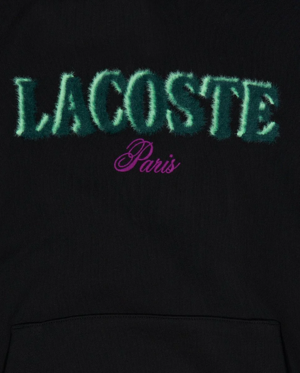 Sudadera Lacoste Oversized Negro Unisex - Image 2