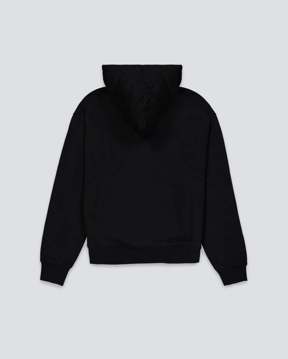 Sudadera Lacoste Oversized Negro Unisex - Image 3