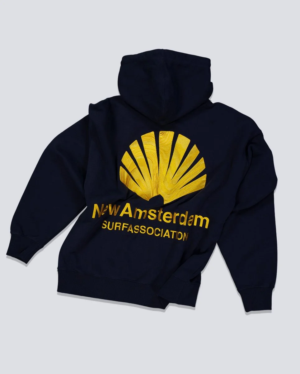 Sudadera New Amsterdam Surf Association Logo Hoodie Azul Unisex - Image 5
