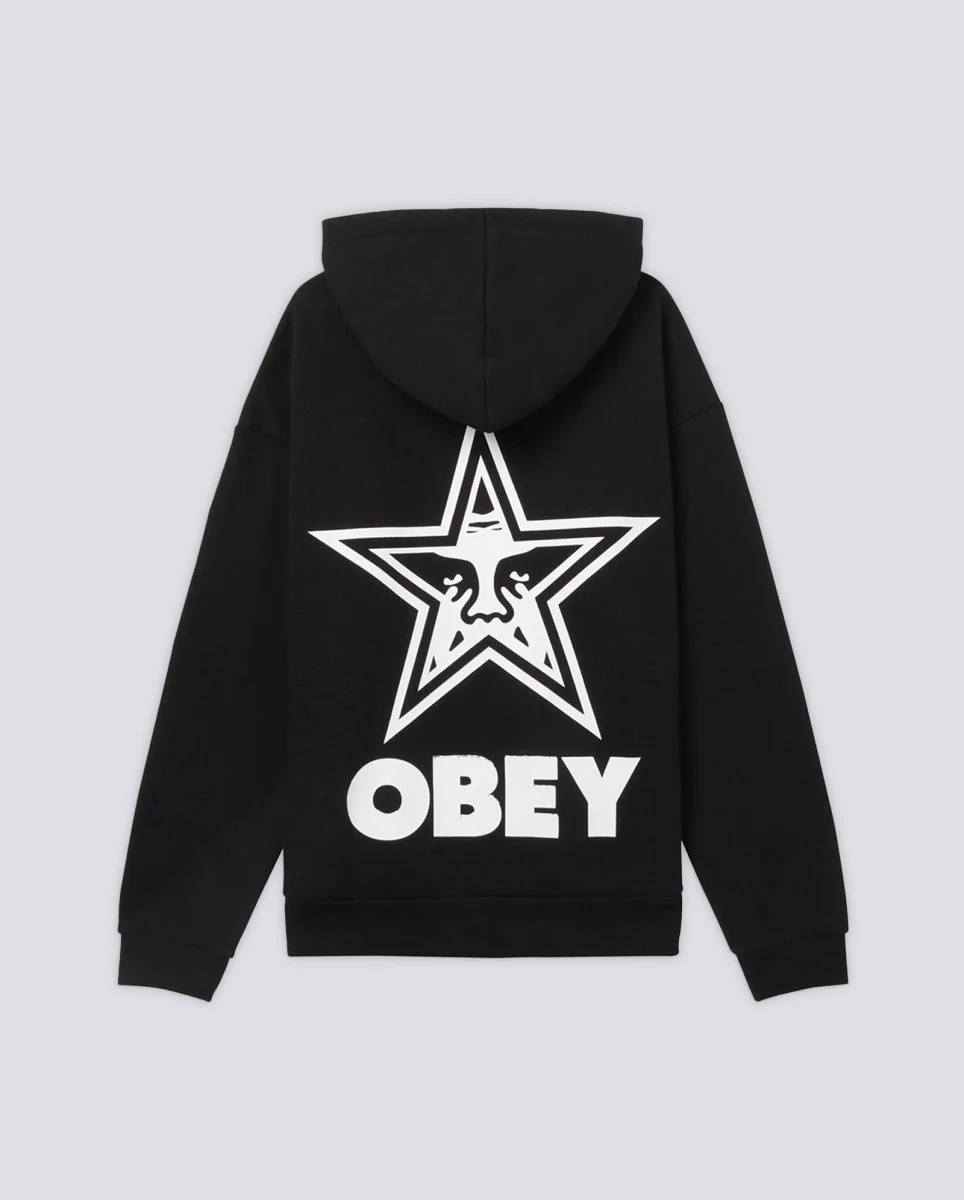 Sudadera Obey Bold Star Extra Heavy Negro Unisex - Image 2