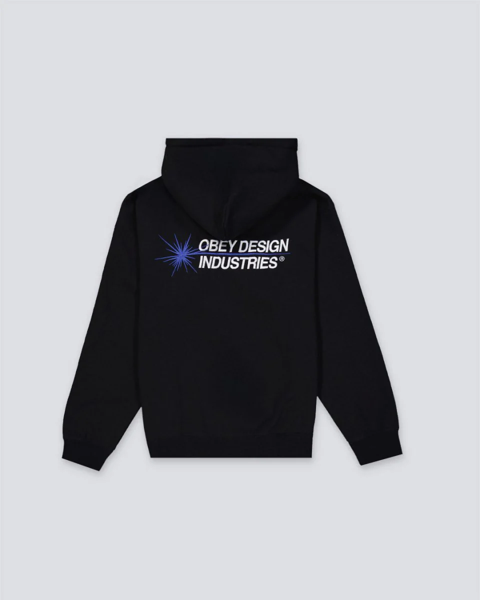 Sudadera Obey Industries Hood Negro Hombre - Image 2