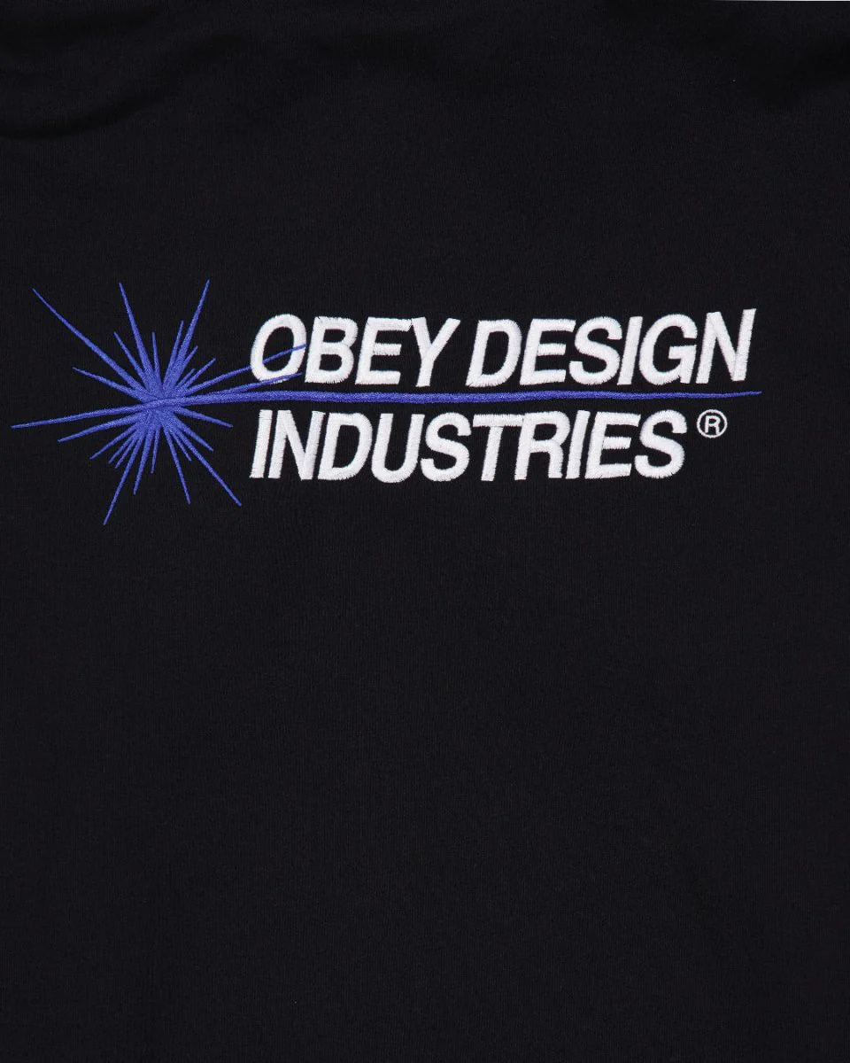 Sudadera Obey Industries Hood Negro Hombre - Image 3