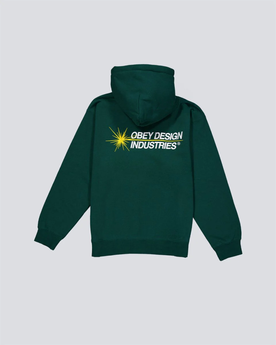 Sudadera Obey Industries Verde Unisex - Image 2