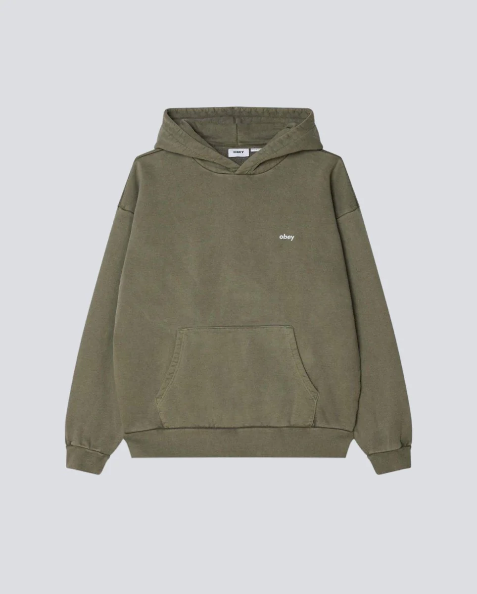 Sudadera Obey Lowercase Pigment Verde Unisex
