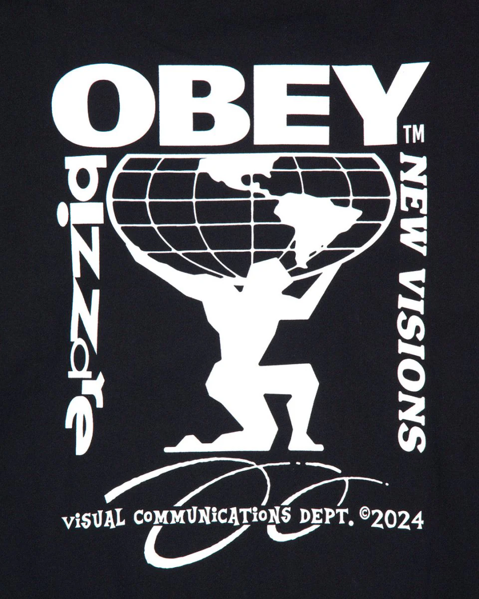 Sudadera Obey New Visions Extra Heavy Negro Unisex - Image 3