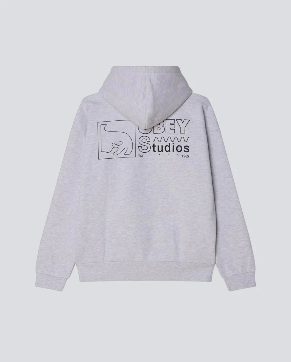 Sudadera Obey Nico Extra Heavy Gris Unisex - Image 2