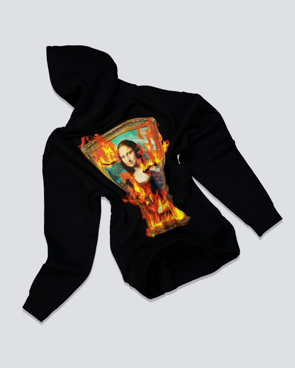 Sudadera Pleasures Burn Again Hoodie Negro Unisex - Image 5