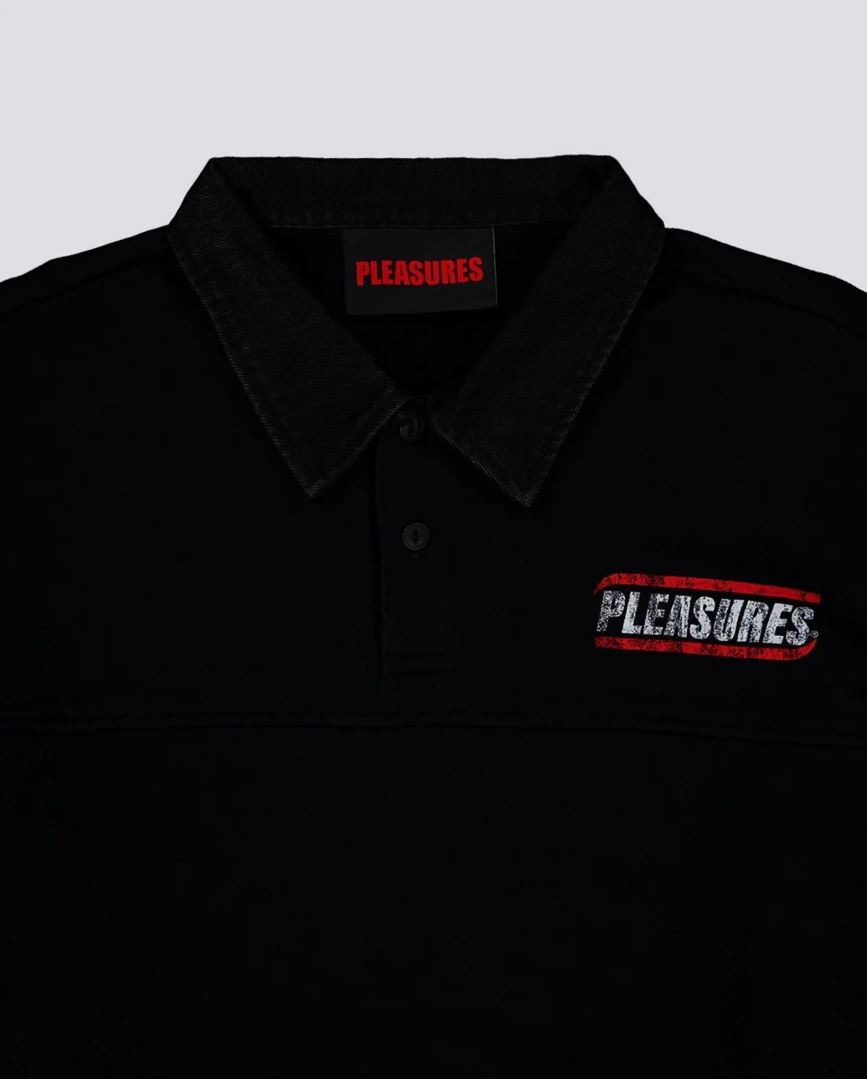 Sudadera Pleasures Gentle Polo Negro Unisex - Image 3