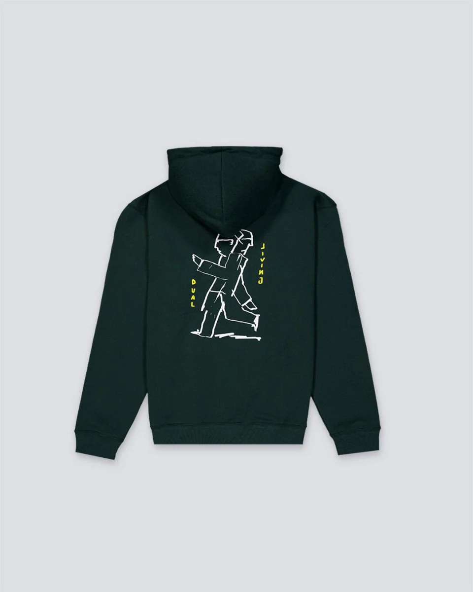 Sudadera Polar Skate Co Dual Living Verde Hombre - Image 2