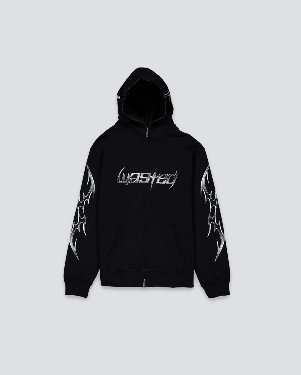 Sudadera Wasted Paris Metal Blade Con Cremallera Negro Unisex