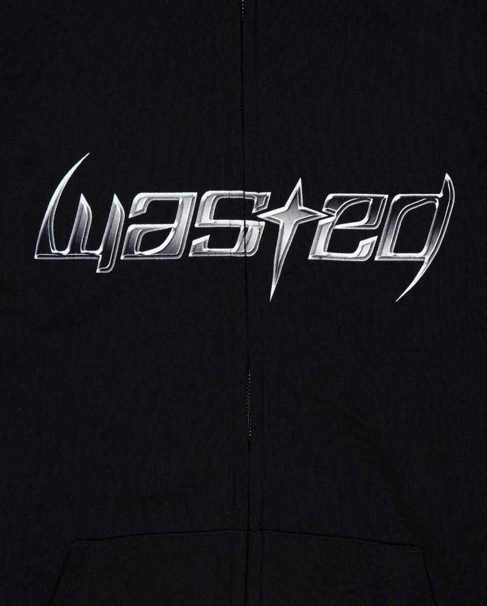 Sudadera Wasted Paris Metal Blade Con Cremallera Negro Unisex - Image 2