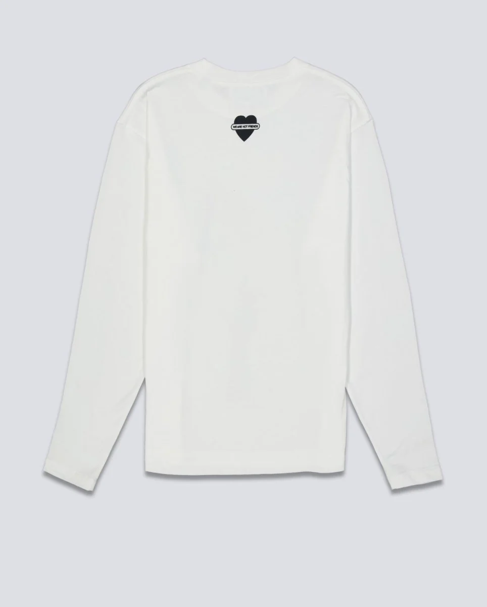 Sudadera We Are Not Friends AscII Falcon Blanca Unisex - Image 4