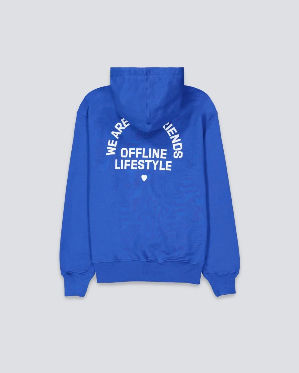 Sudadera We Are Not Friends Offline Love Azul Unisex - Image 3