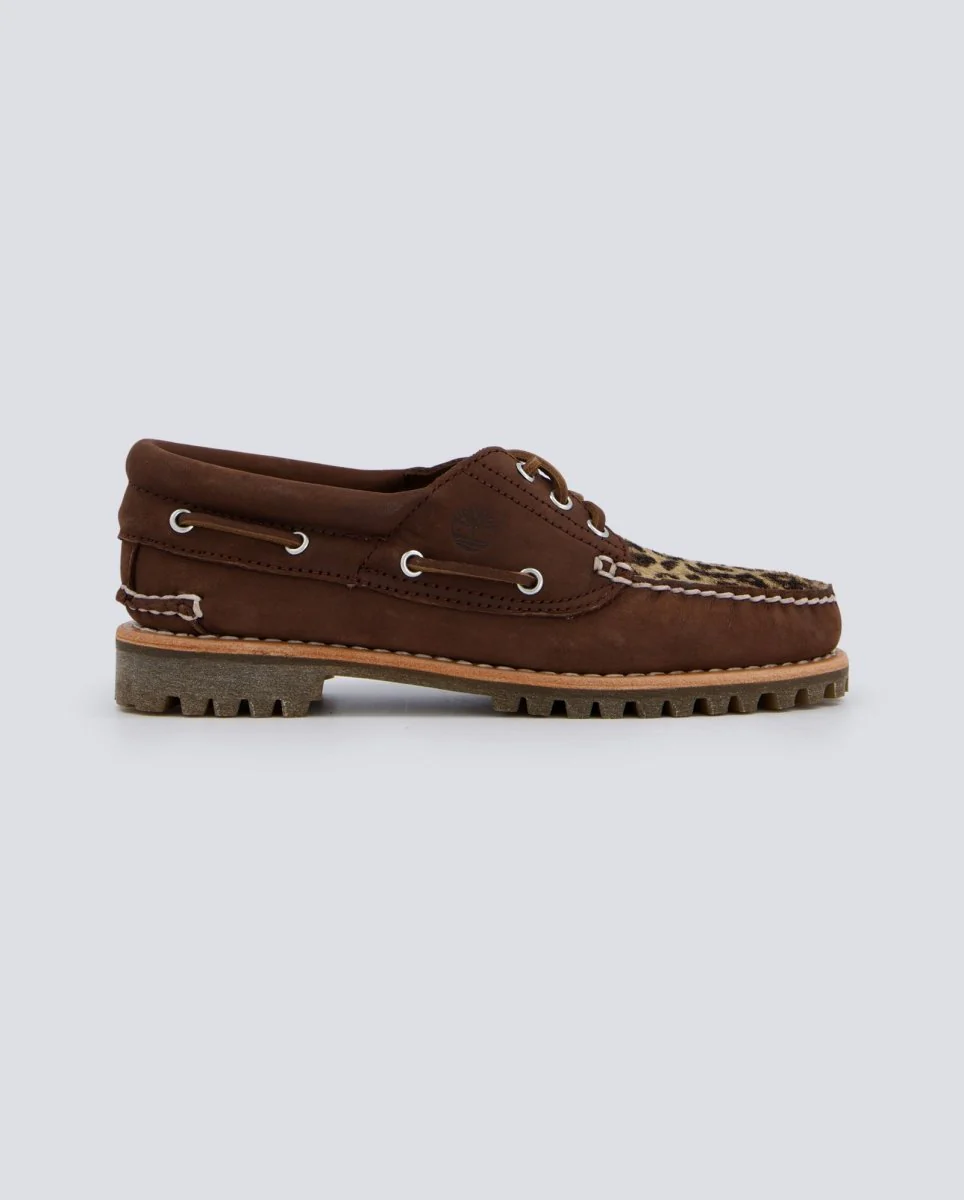 Timberland Boat Nubuck Leopardo Marrón Oscuro Mujer