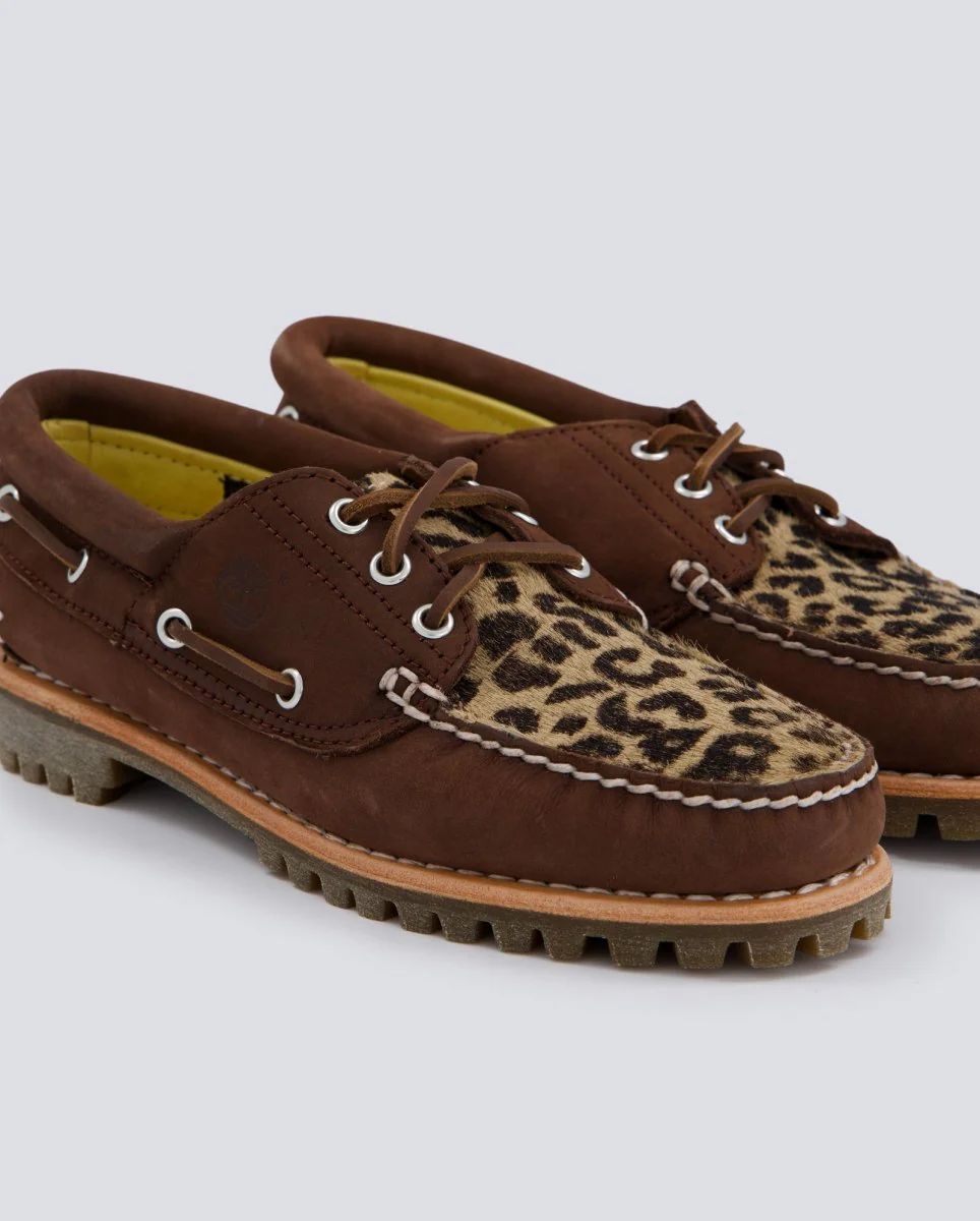 Timberland Boat Nubuck Leopardo Marrón Oscuro Mujer - Image 2