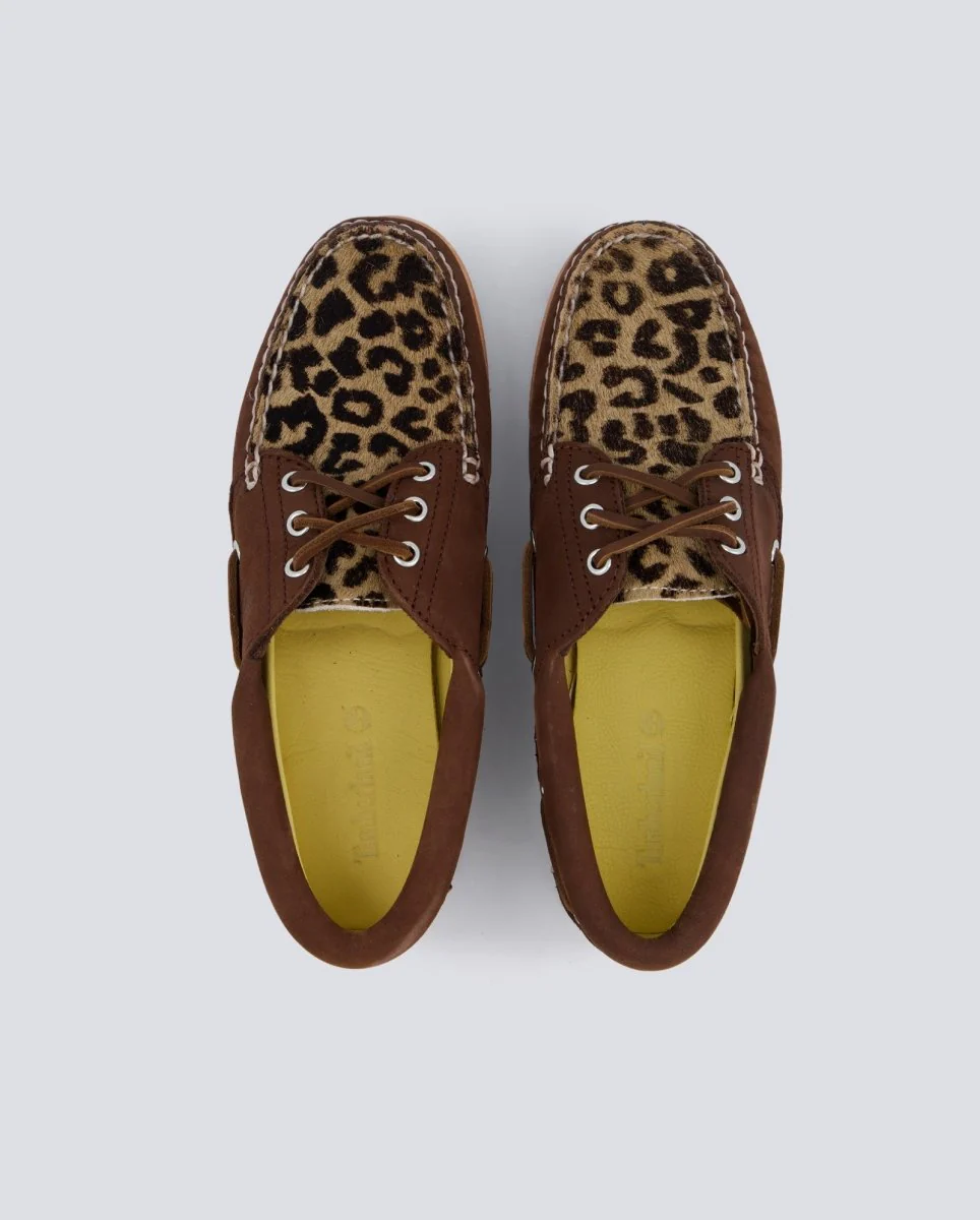 Timberland Boat Nubuck Leopardo Marrón Oscuro Mujer - Image 3