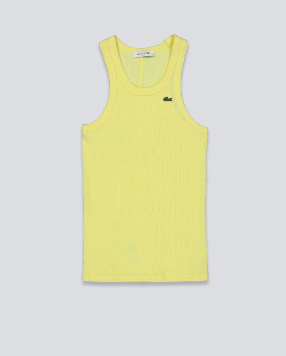 Top Lacoste Amarillo Mujer