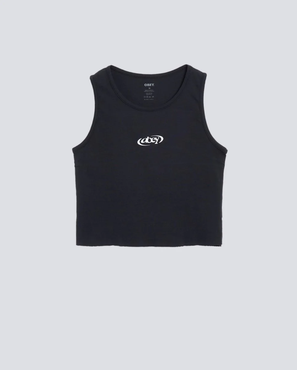 Top Obey Planet Negro Mujer