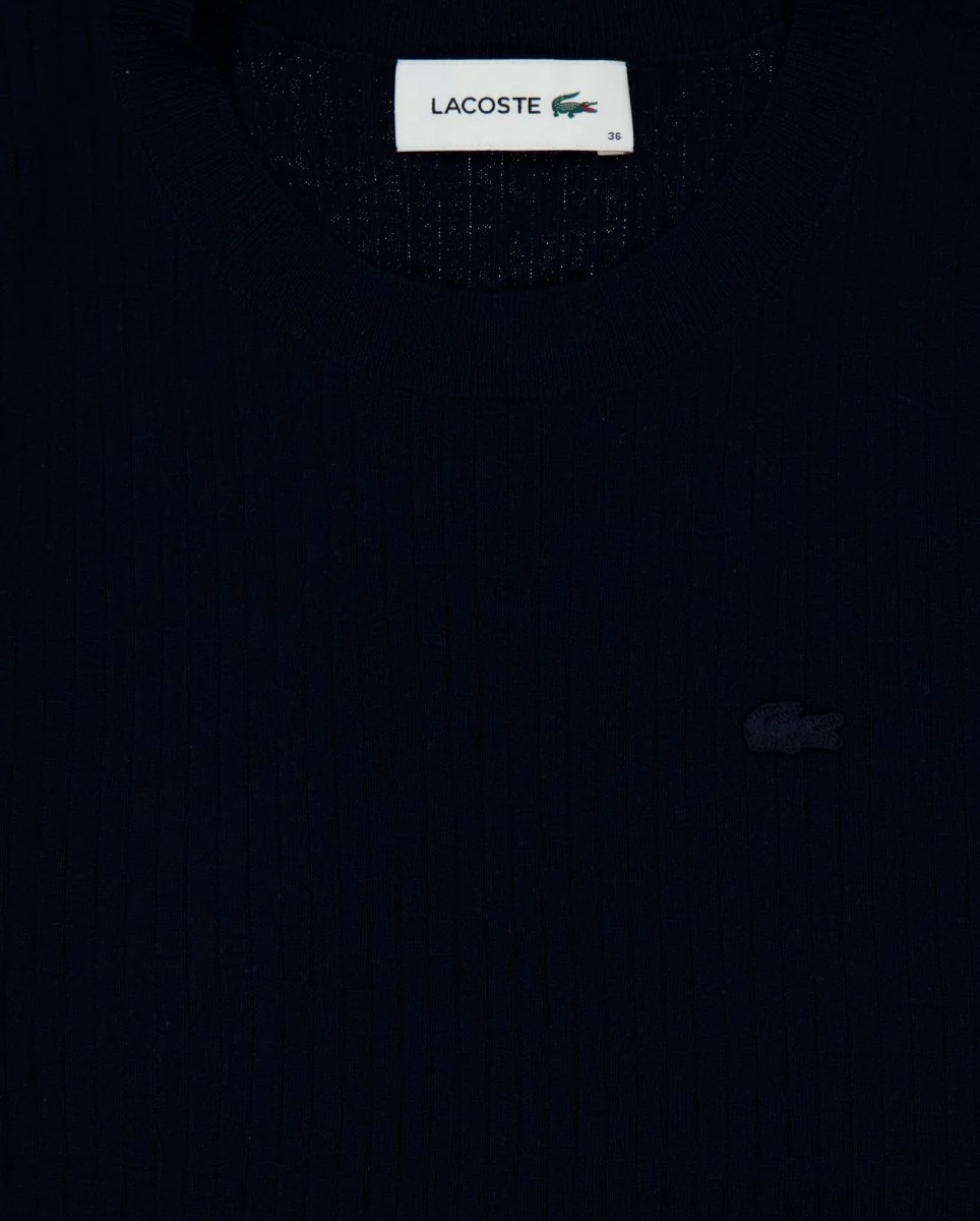 Top Punto Lacoste Azul Mujer - Image 3