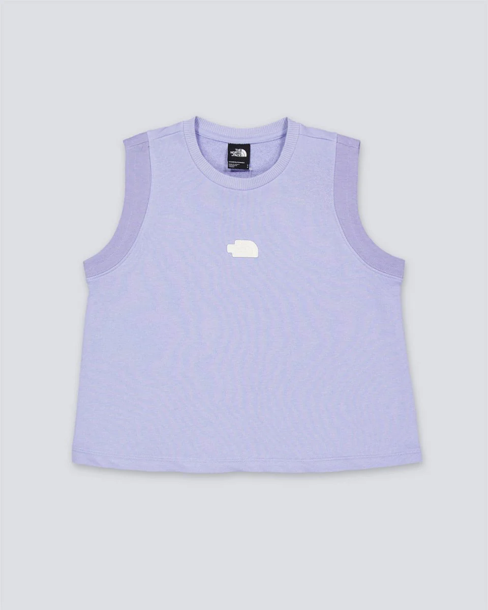 Top The North Face Terry Relaxed Cropped Lila Mujer