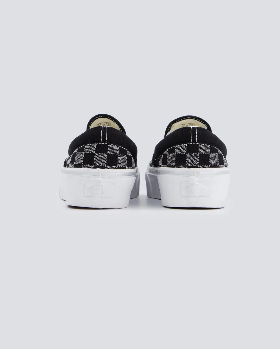 Vans Classic Slip-On Platform Metallic Gris Y Negro Mujer - Image 6