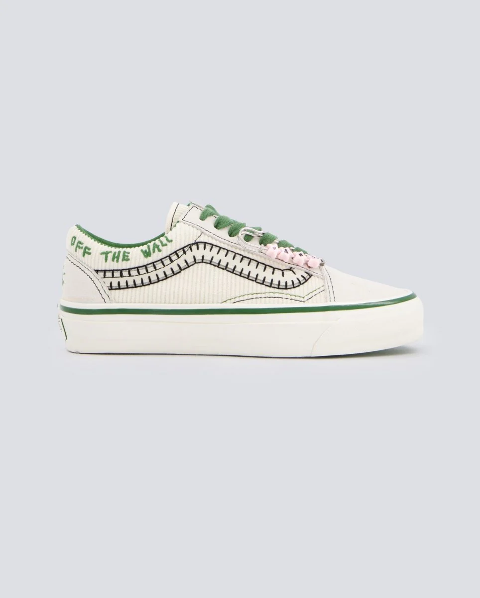 Vans Lx Old Skool Charms Cream Verde Y Beige Mujer