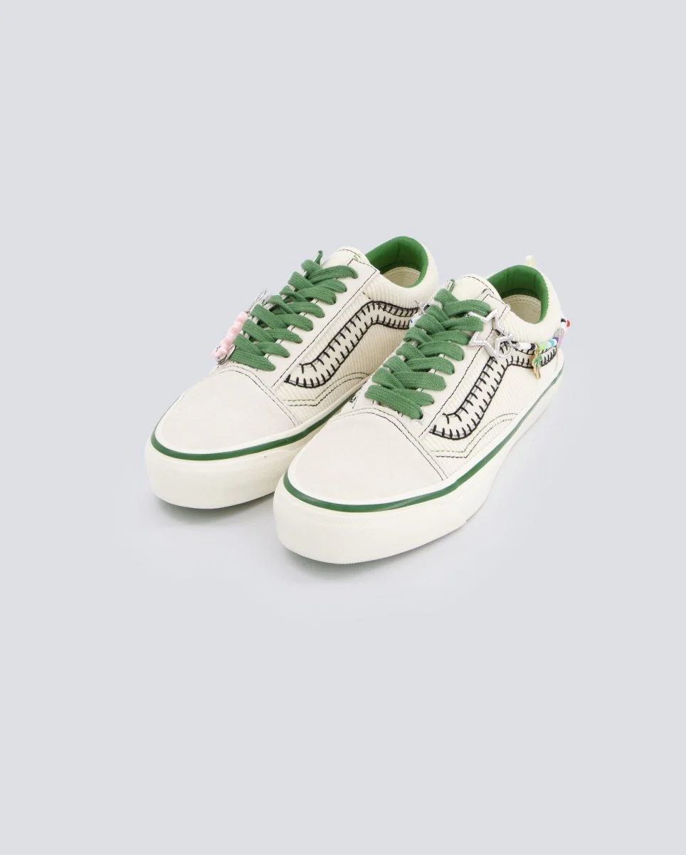 Vans Lx Old Skool Charms Cream Verde Y Beige Mujer - Image 5