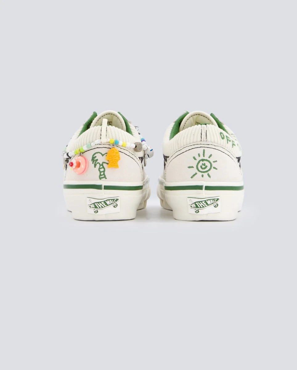 Vans Lx Old Skool Charms Cream Verde Y Beige Mujer - Image 6