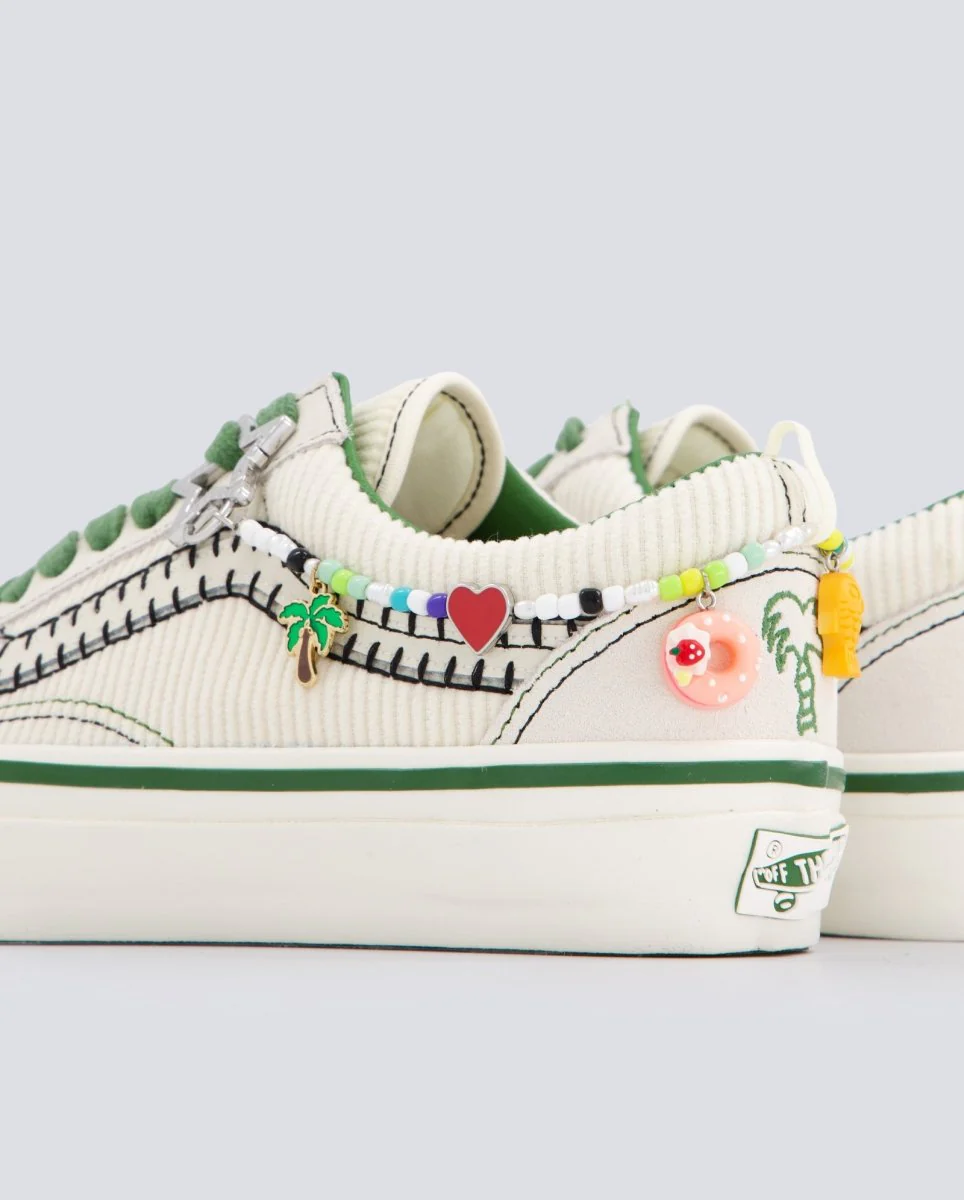 Vans Lx Old Skool Charms Cream Verde Y Beige Mujer - Image 7