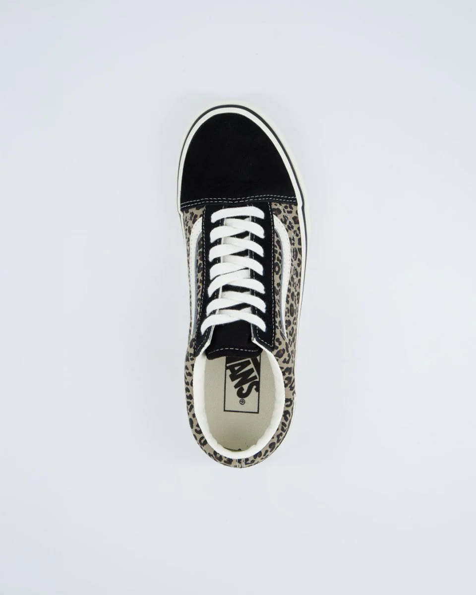 Vans Old Skool Negro Leopardo Mujer - Image 3
