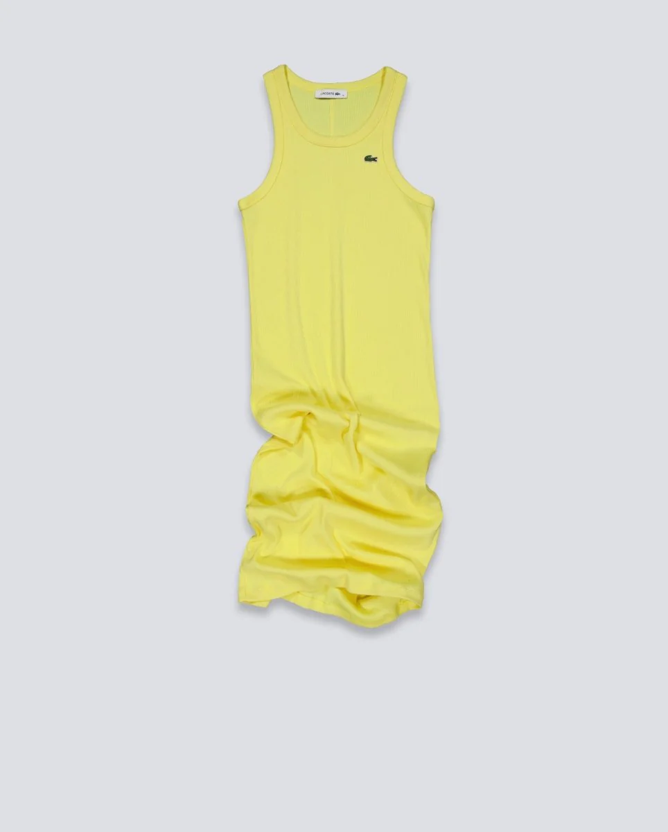 Vestido Largo Lacoste Robe Amarillo Mujer - Image 2