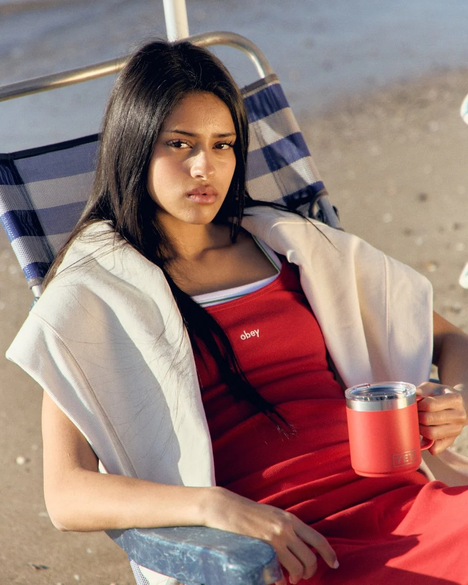 Vestido Obey Bianca Long Tank Rojo Mujer - Image 3